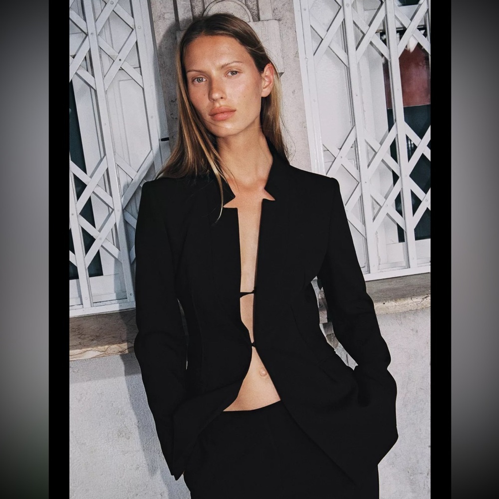 Zara inverted lapel blazer - Picture 4 of 8